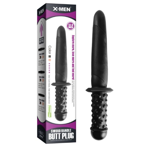 X-Men 13.inch Sword Handle Butt Plug Black II XMEN000187 